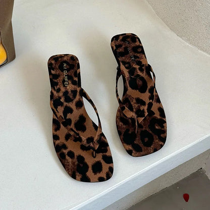 CHIC OPEN STYLE CASUAL HEEL SLIDES