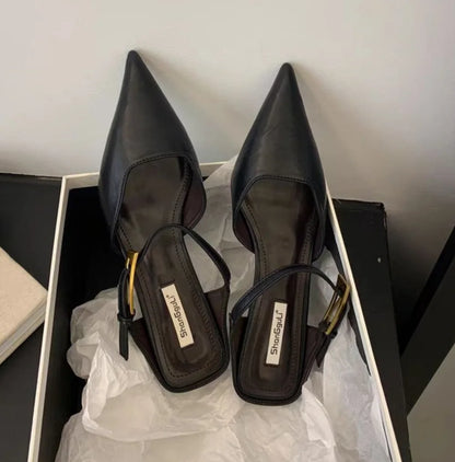 MODERN BUCKLE STRAP HIGH HEEL SLINGBACK