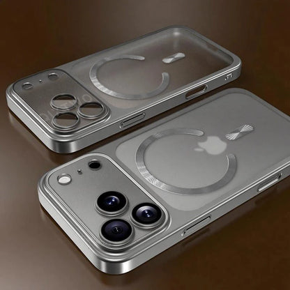 Crystal Shield Magnetic Wireless Charging Phone Case – Matte Transparent Protection Series