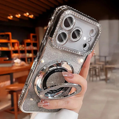 MAGNETIC CLEAR DIAMOND SHINE PHONE PROTECTION CASE