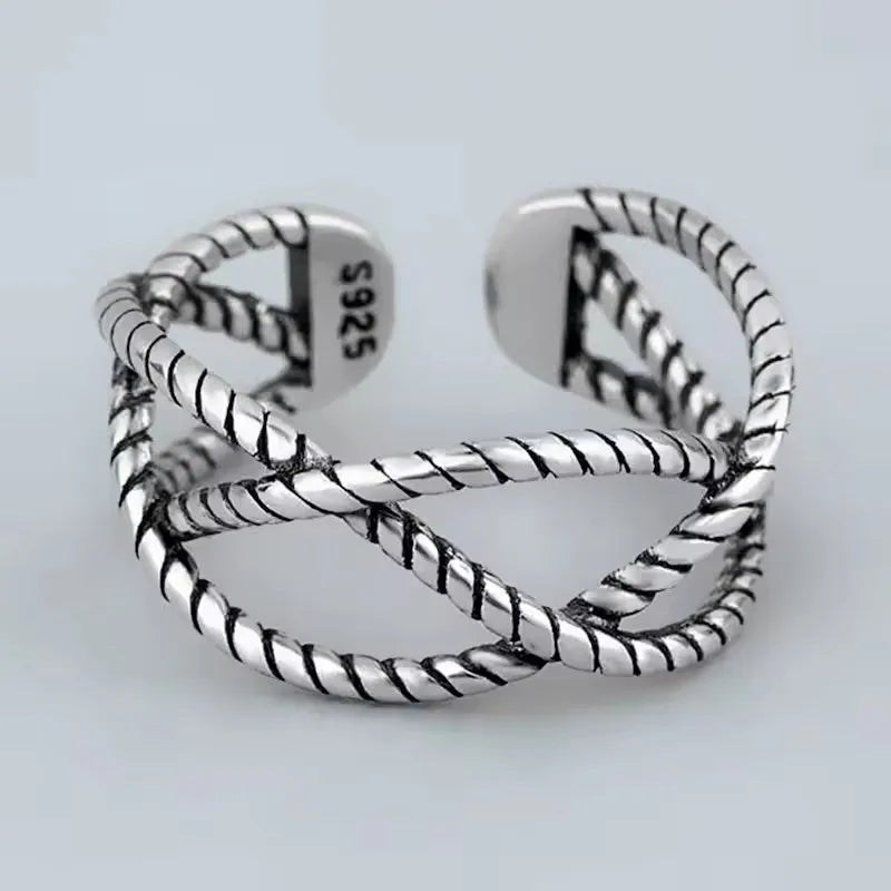 MODERN 925 STERLING SILVER HEART RING