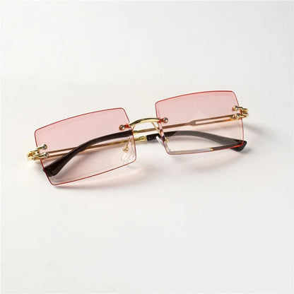 Unisex Fashion Rimless Sun Glasses – Minimal Travel Style Eyewear Pack