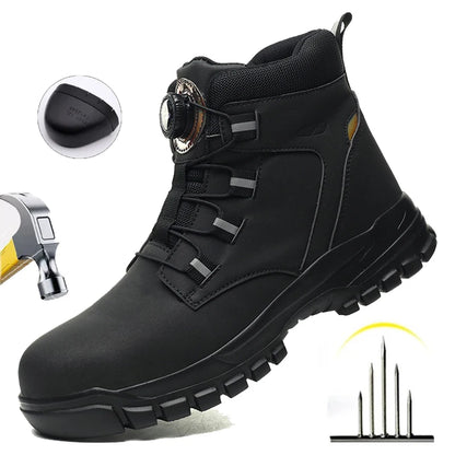 Heavy-Duty Waterproof Work Boots – Steel Toe Anti-Puncture Protection