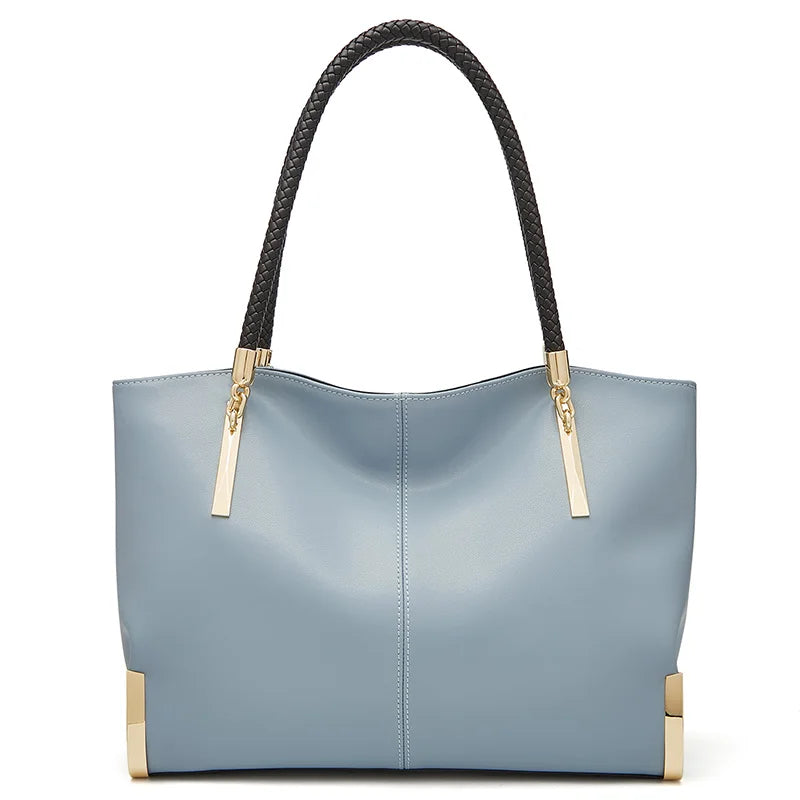 Luxury Leather Top Handle Bag – Spacious Designer Women’s Handbag