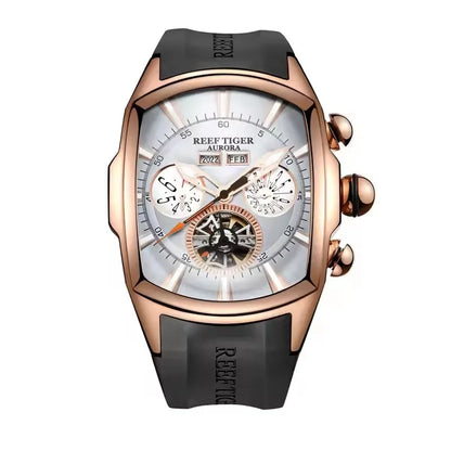 Luxury Barrel Design Automatic Watch – Stainless Steel Mechanical Edition