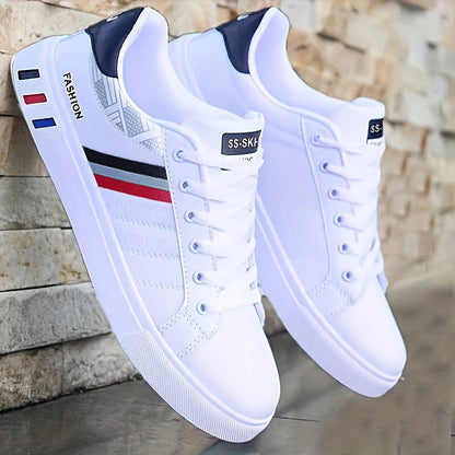 Minimalist White Sneakers – Comfortable Lightweight Shoes for Casual Sports & Skateboarding