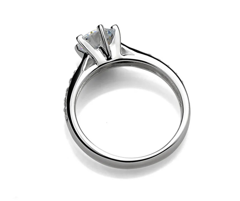 Classic Luxury CZ Ring – 925 Sterling Silver Women Jewelry