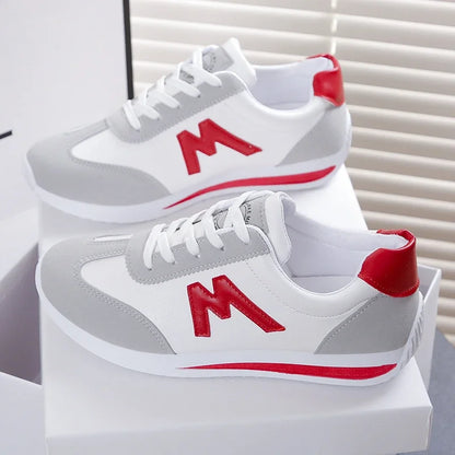 Women’s Lightweight Breathable Cross-Lace Sneakers – Round Toe Casual Style