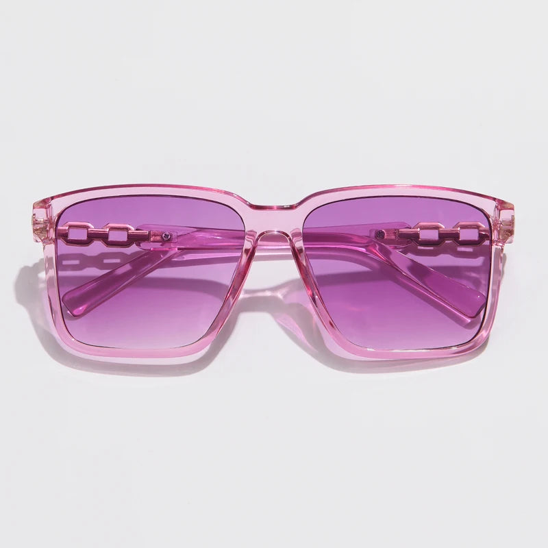 Modern Square Gradient Cycling Sunglasses with UV Protection for Women
