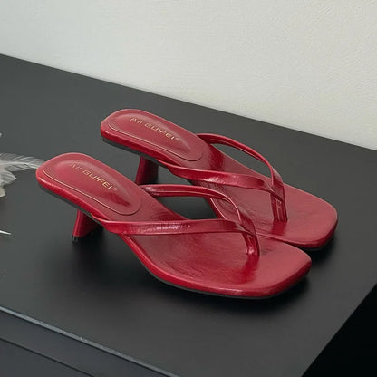 CHIC OPEN STYLE CASUAL HEEL SLIDES