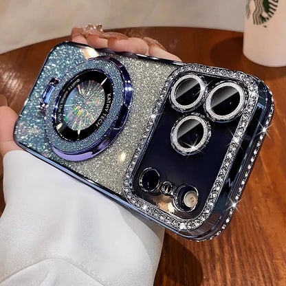 MAGNETIC CLEAR DIAMOND SHINE PHONE PROTECTION CASE