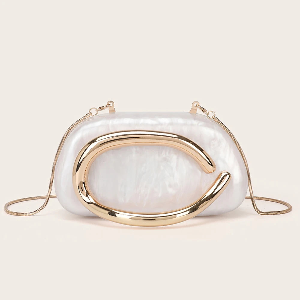 Sophisticated Women’s Clutch Purse – Glamorous Gold-Tone Bag for Special Occasions