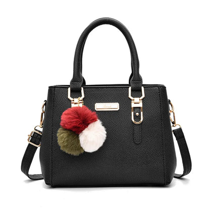Large Capacity Leather Shoulder Bag – Elegant Women’s Casual Handbag
