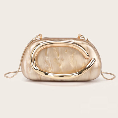 Sophisticated Women’s Clutch Purse – Glamorous Gold-Tone Bag for Special Occasions