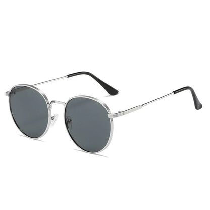 Retro Circular Sunglasses for Men & Women – Classic Metal Frame Shades