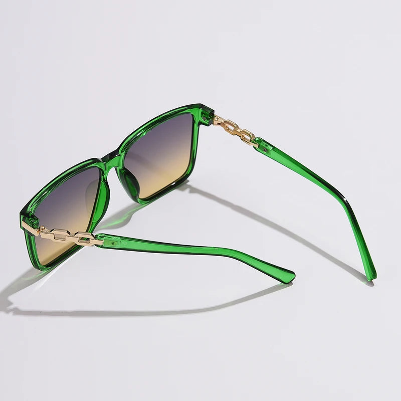 Modern Square Gradient Cycling Sunglasses with UV Protection for Women