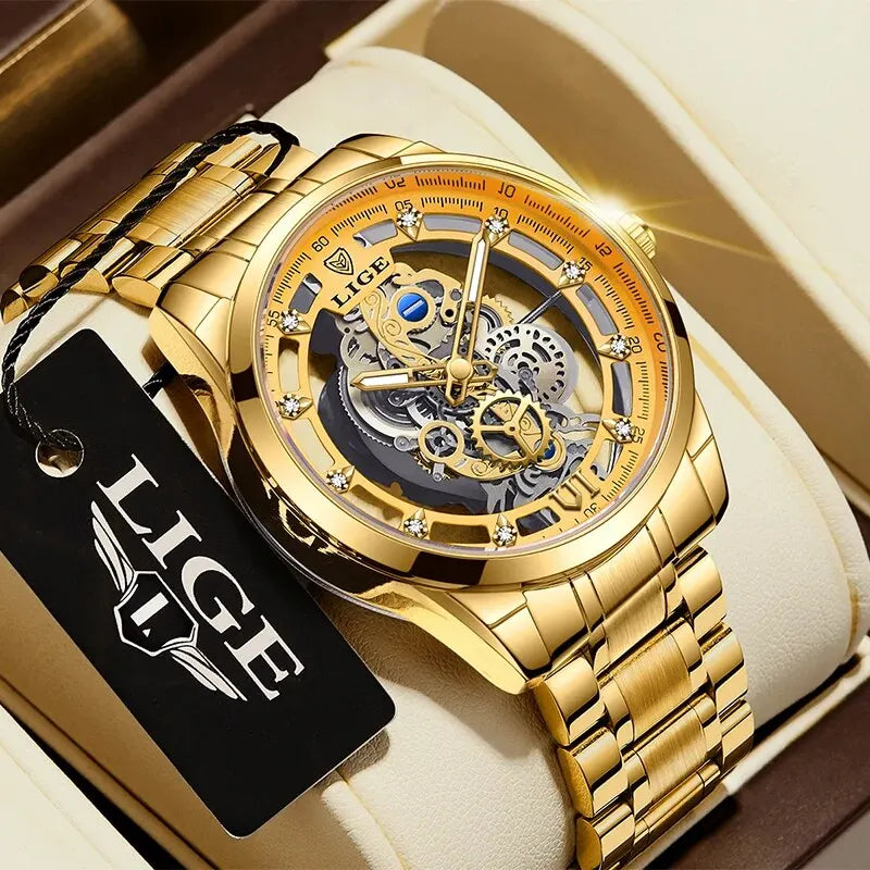 Elegant Stainless Steel Quartz Watch with Roman Numerals and Sleek Finish