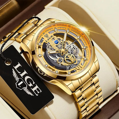 Elegant Stainless Steel Quartz Watch with Roman Numerals and Sleek Finish