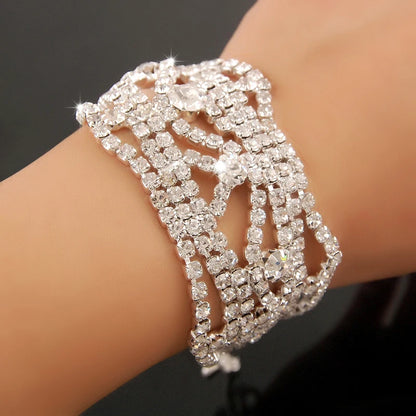 Luxury Zircon Charm Bracelet – 925 Silver Crystal Elegance Jewelry