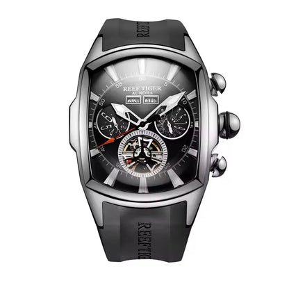 Luxury Barrel Design Automatic Watch – Stainless Steel Mechanical Edition