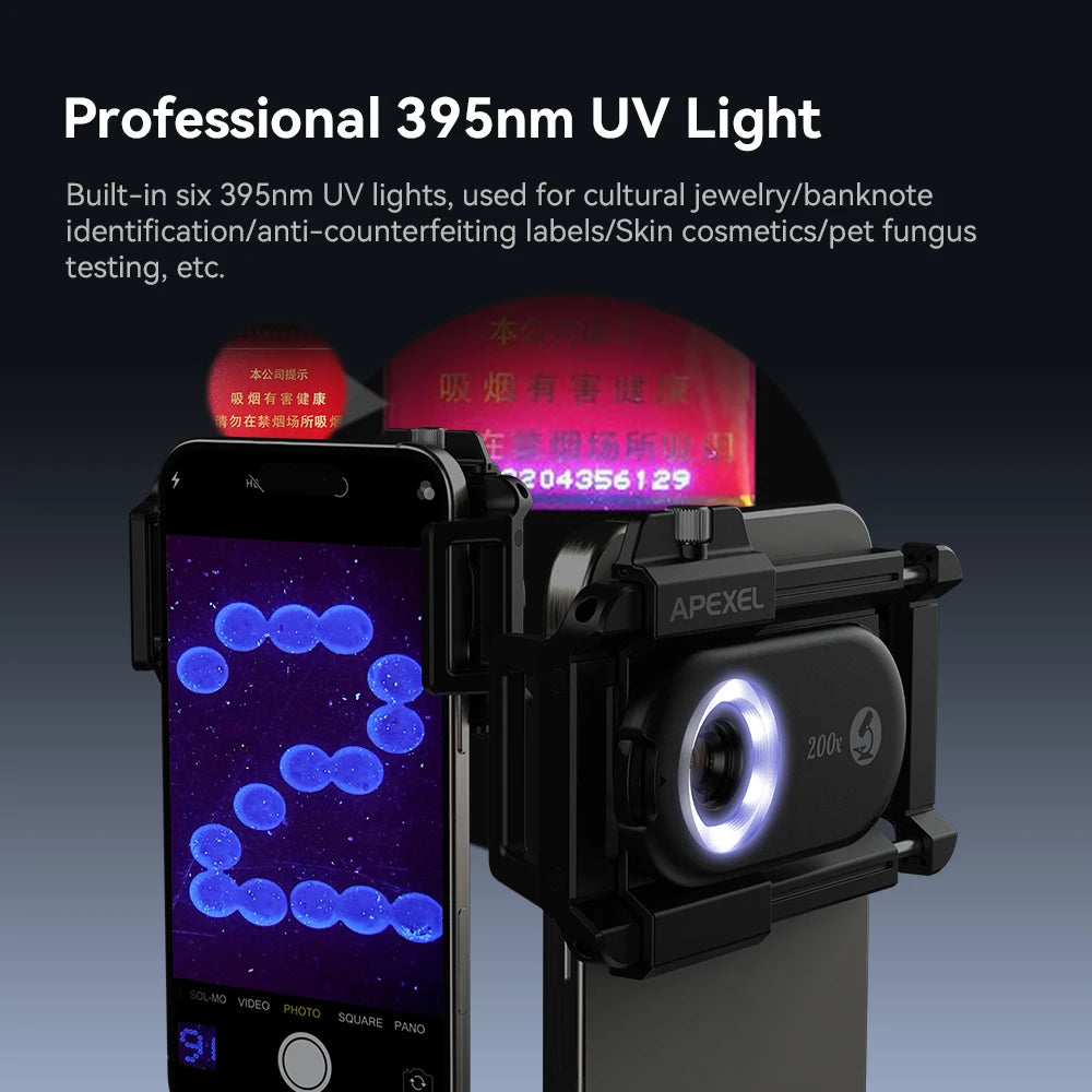 Phone Microscope Lens Kit – 100X Zoom with LED Light