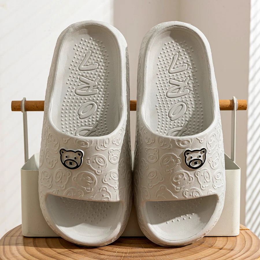Comfortable Summer Slippers – Cute Bear Non-Slip Indoor Sandals