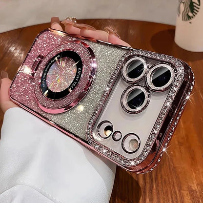 MAGNETIC CLEAR DIAMOND SHINE PHONE PROTECTION CASE