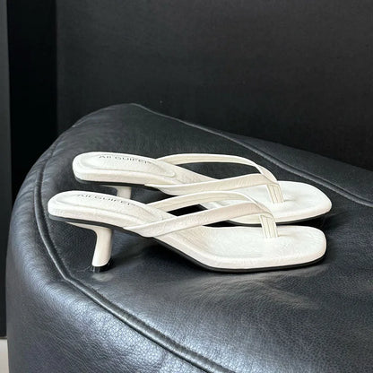CHIC OPEN STYLE CASUAL HEEL SLIDES