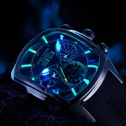 Luxury Barrel Design Automatic Watch – Stainless Steel Mechanical Edition