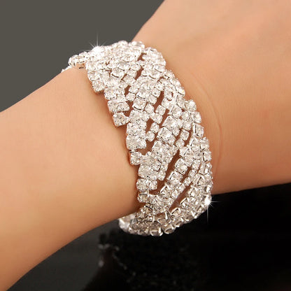 Luxury Zircon Charm Bracelet – 925 Silver Crystal Elegance Jewelry