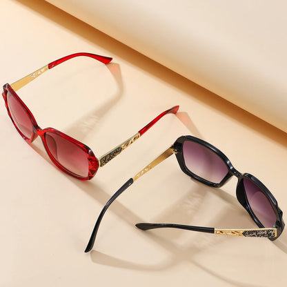 Elegant UV Protection Sunglasses with Sparkling Diamond-Inspired Finish