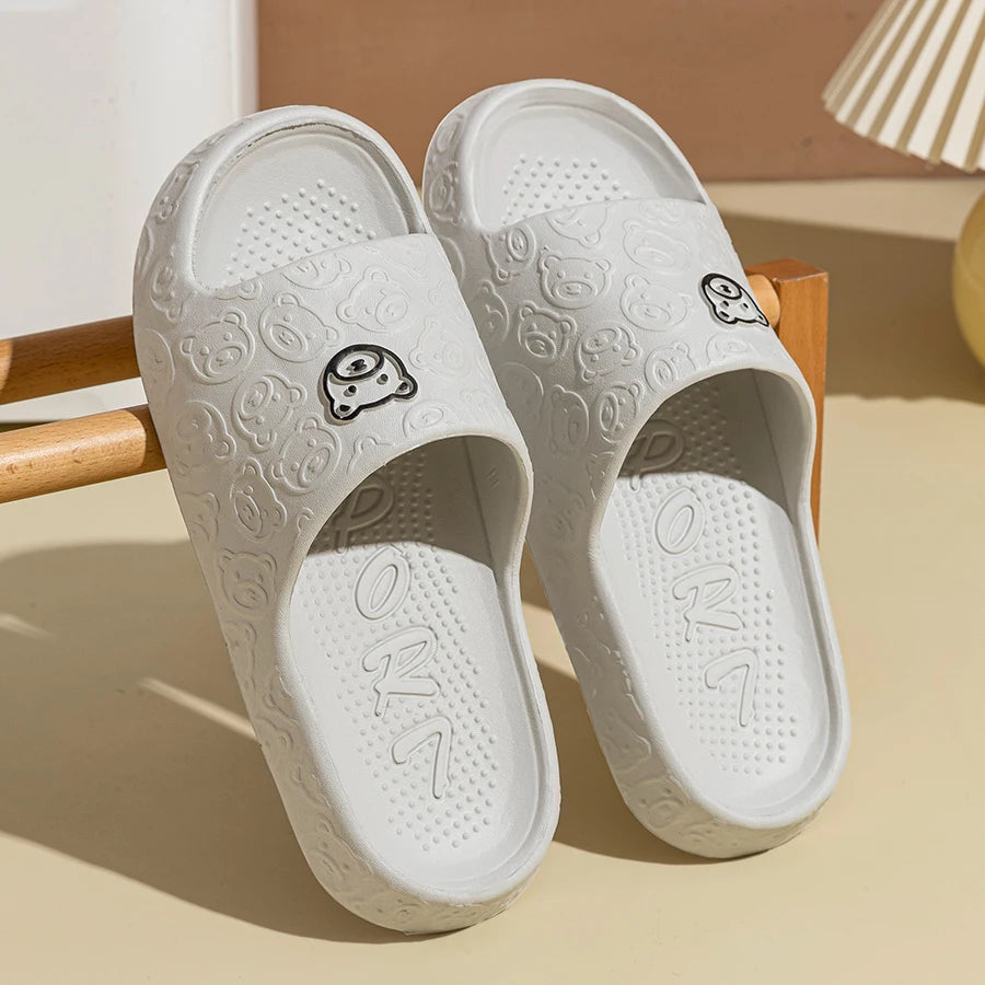 Comfortable Summer Slippers – Cute Bear Non-Slip Indoor Sandals