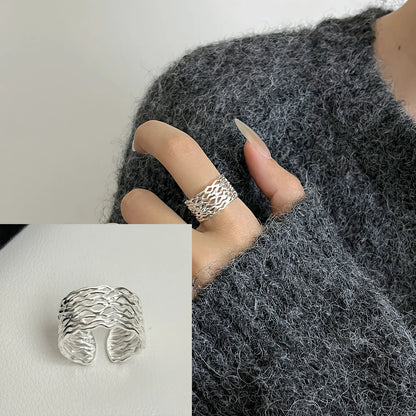 MODERN 925 STERLING SILVER HEART RING