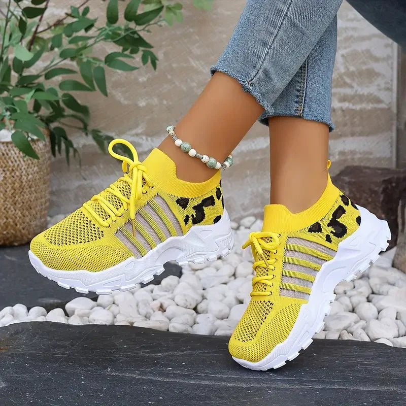 WildStep Leopard Sneakers – Breathable Air Mesh Street Style Shoes
