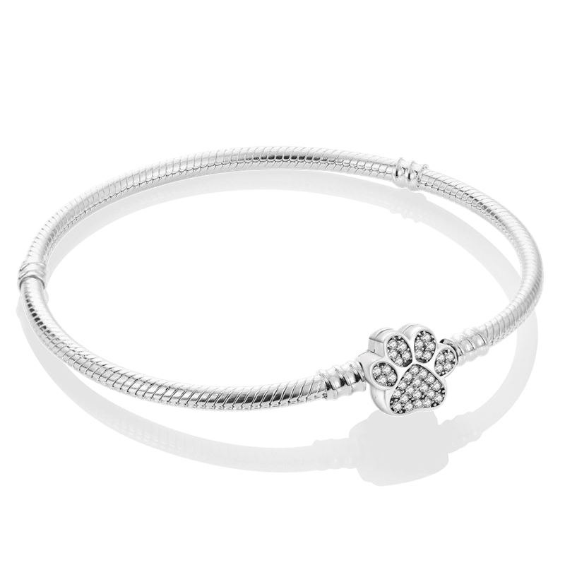 Elegant Heart Charm Bracelet – 925 Silver DIY Beads Jewelry