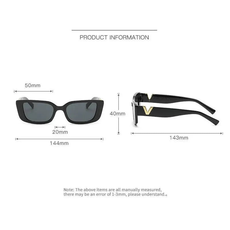 Elegant Retro Designer-Inspired Small Frame Sunglasses for Everyday Style