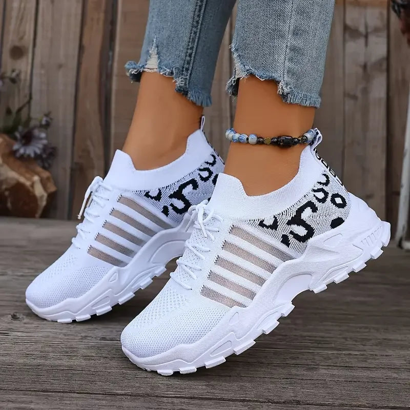 WildStep Leopard Sneakers – Breathable Air Mesh Street Style Shoes