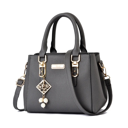Large Capacity Leather Shoulder Bag – Elegant Women’s Casual Handbag