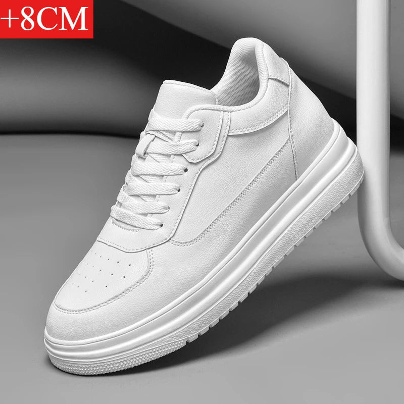 Clean Style Men’s Leather Sneakers –  Casual Athletic Shoes
