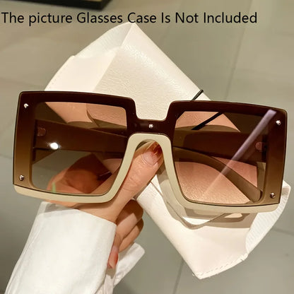 Oversized Square Luxury Fashion Sunglasses for Men and Women