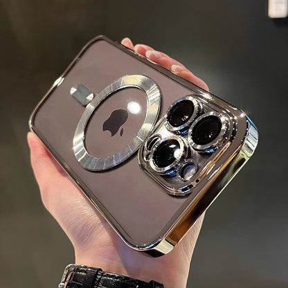 Magnetic Clear Plating Phone Case – MagSafe Compatible Shockproof Cover