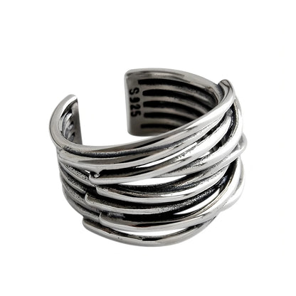 MODERN 925 STERLING SILVER HEART RING