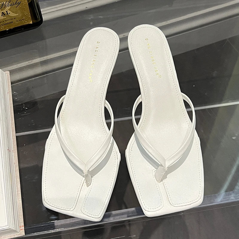ELEGANT FASHION WOMEN HEEL SLIPPERS