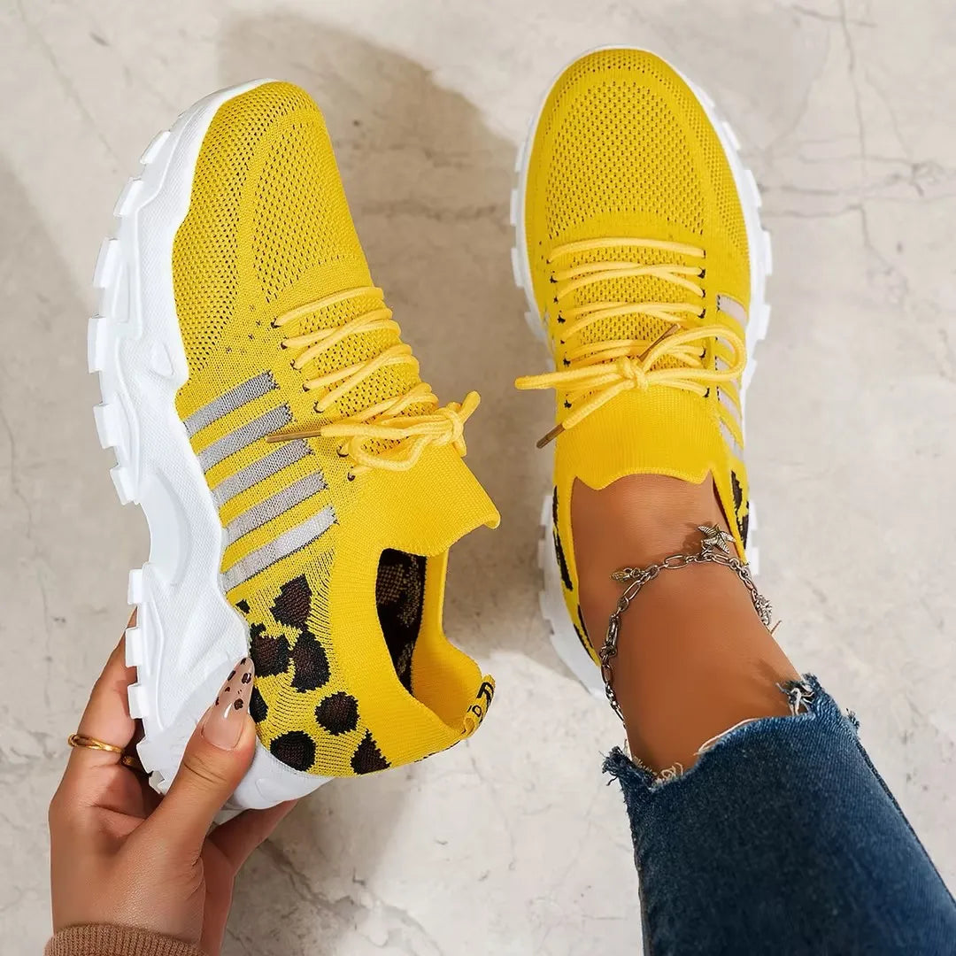 WildStep Leopard Sneakers – Breathable Air Mesh Street Style Shoes