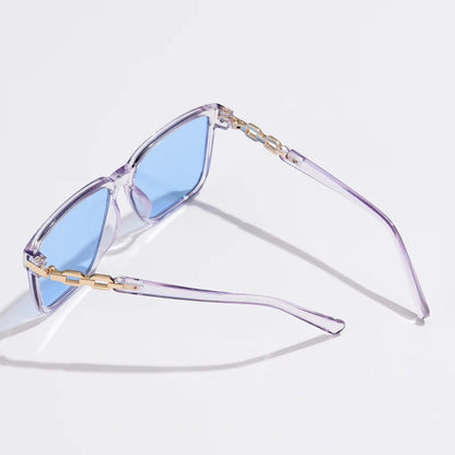 Modern Square Gradient Cycling Sunglasses with UV Protection for Women