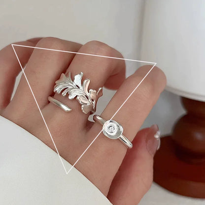 MODERN 925 STERLING SILVER HEART RING