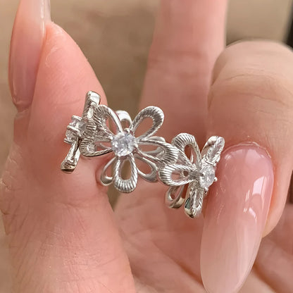 MODERN 925 STERLING SILVER HEART RING