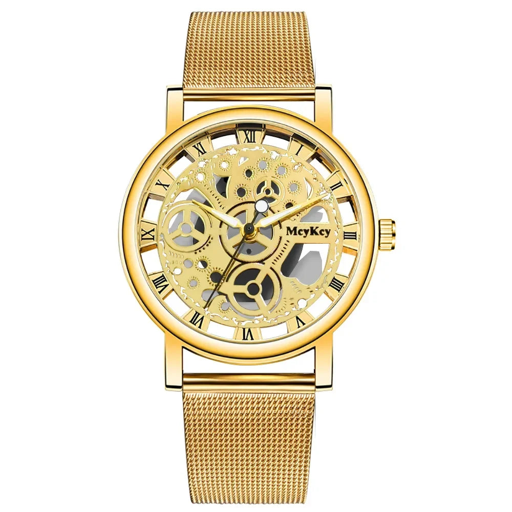 MODERN SKELETON MESH FASHION WATCH