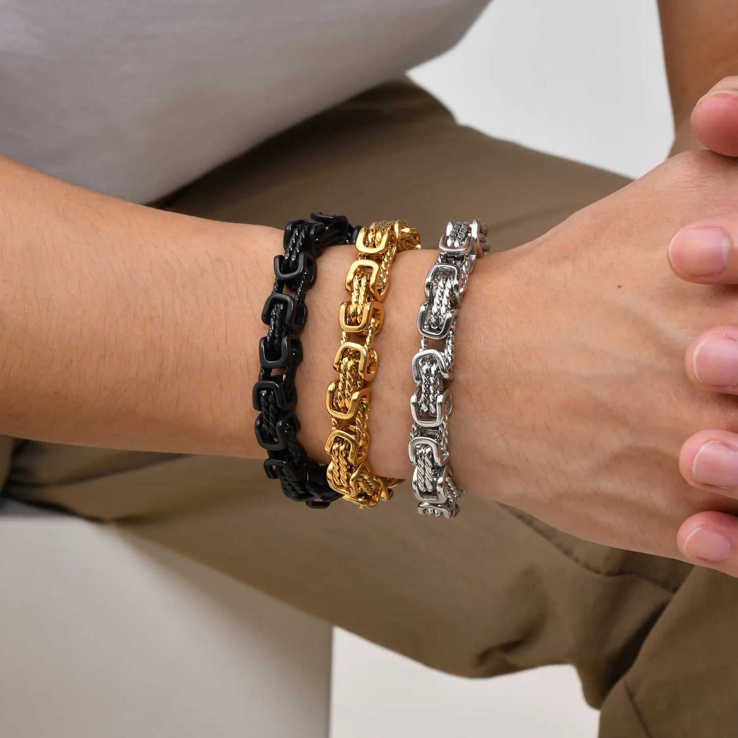 Everyday Stainless Steel Chain Bracelet for Modern Men’s Fashion