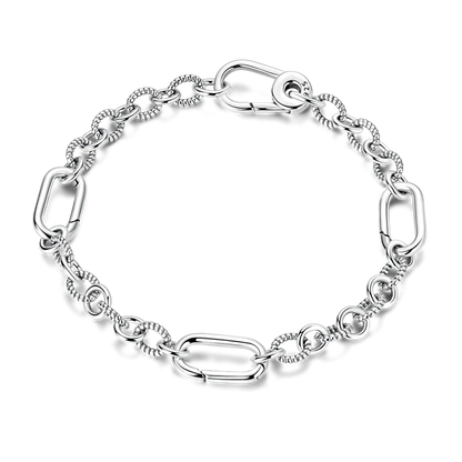 Elegant Heart Charm Bracelet – 925 Silver DIY Beads Jewelry